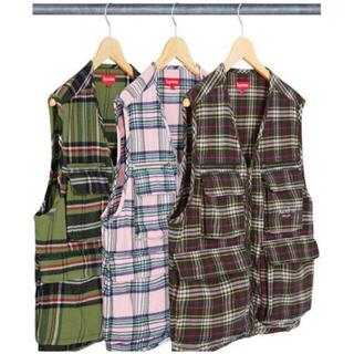 Supreme - supreme Tartan Flannel Cargo Vest 黒 Mの通販 by たんぽぽ ...