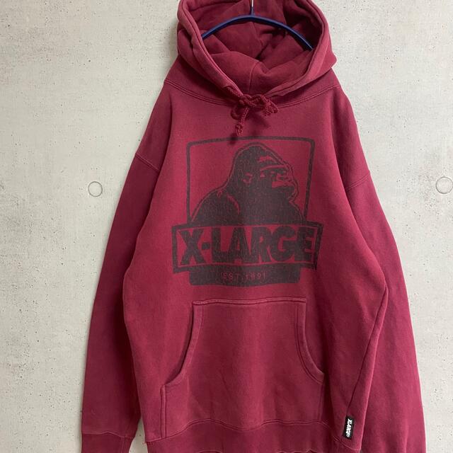 XLARGE(エクストララージ)のX-LARGE/エクストララージ　デカロゴプリント　プルオーバーパーカー　S メンズのトップス(パーカー)の商品写真