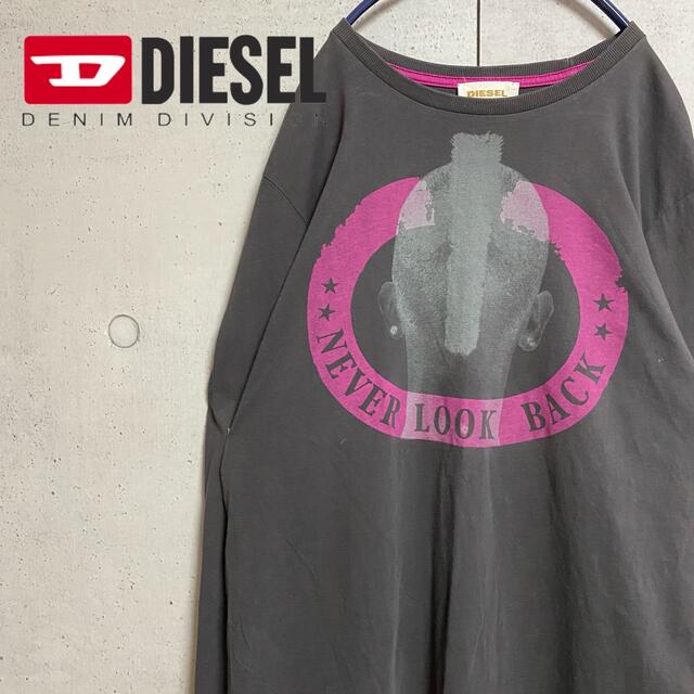 DIESEL(ディーゼル)のDIESEL/ディーゼル　プリントロンT 古着　ユニセックス　メンズS メンズのトップス(Tシャツ/カットソー(七分/長袖))の商品写真