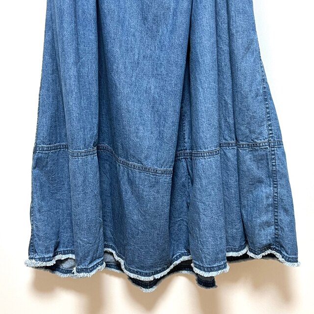 Drawer(ドゥロワー)のDrawer ドゥロワー デニム マキシ丈 ロングスカート ブルー 38 レディースのスカート(ロングスカート)の商品写真