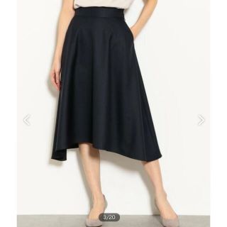 ユナイテッドアローズグリーンレーベルリラクシング(UNITED ARROWS green label relaxing)のグリーンレーベルリラクシング　紺　フレアスカート(ロングスカート)