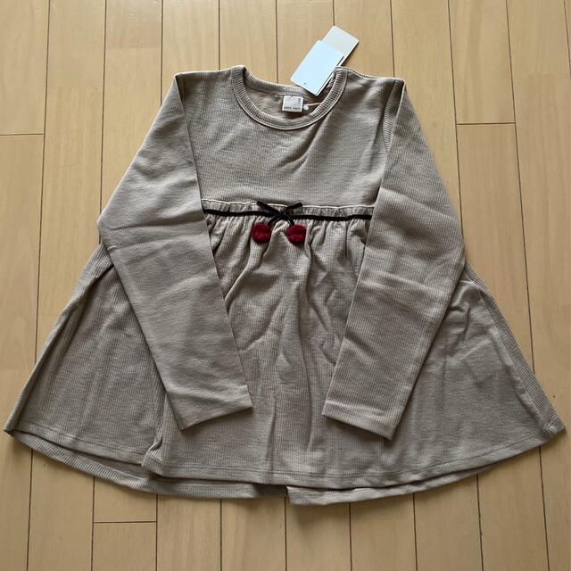 プティマイン リボンポンポンチュニック 130
