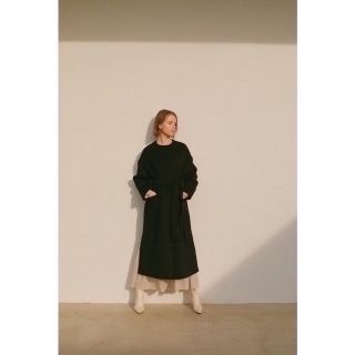 ビューティアンドユースユナイテッドアローズ(BEAUTY&YOUTH UNITED ARROWS)のRIELLE riche ノーカラーロングコート　ブラック　稲垣莉生(ロングコート)