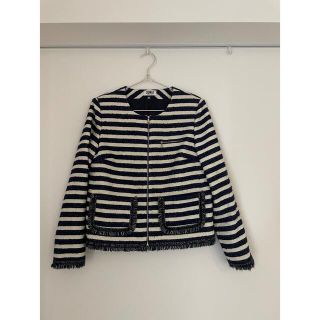 ソニアリキエル(SONIA RYKIEL)のソニアバイソニアリキエル　ノーカラー　ツイードジャケット(ノーカラージャケット)