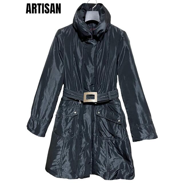 匿名発送 美品 ARTISAN アルチザン ダウンコート ブラック サイズ9