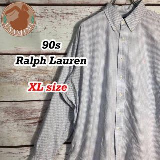 ラルフローレン(Ralph Lauren)の【希少】90s ラルフローレン BDシャツ ブレイク 長袖 刺繍 チェック XL(シャツ)