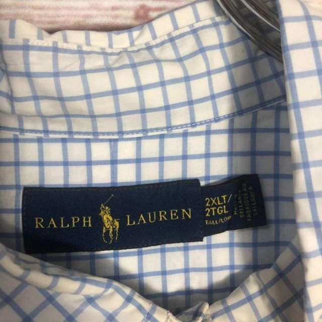Ralph Lauren(ラルフローレン)のRalph Lauren 長袖 BDシャツ チェック柄 刺繍ロゴ 2XL メンズのトップス(シャツ)の商品写真