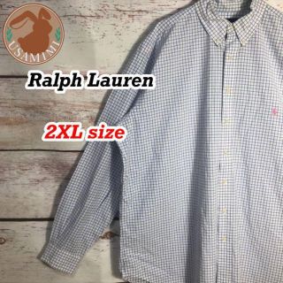 ラルフローレン(Ralph Lauren)のRalph Lauren 長袖 BDシャツ チェック柄 刺繍ロゴ 2XL(シャツ)