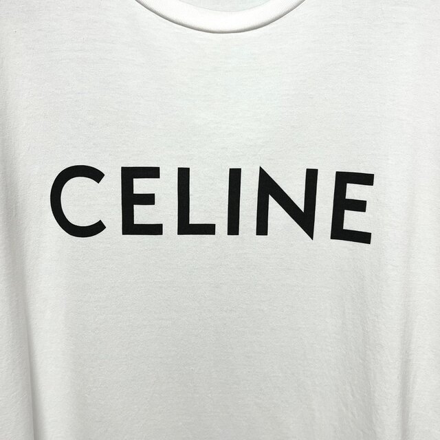 セリーヌ ルーズ Tシャツ コットンジャージー クルーネック 半袖 ロゴ