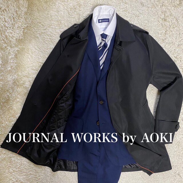 JOURNAL WORKS  M  トレンチコート　AOKI未使用に近い美品　黒