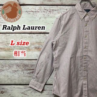 ラルフローレン(Ralph Lauren)の【美品】ラルフローレン BDシャツ カスタムフィット 刺繍 チェック L相当(シャツ)