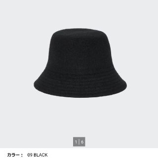 ユニクロ(UNIQLO)のUNIQLO　ウールバケットハット　ブラック(ハット)