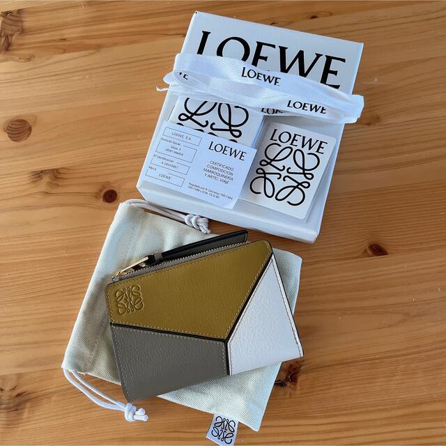 購入銀座 ロエベ LOEWE パズル スリム ジップ ウォレット 二つ折り財布 C510P30X03 ゴースト/ピーチブルーム  財布、帽子、ファッション小物