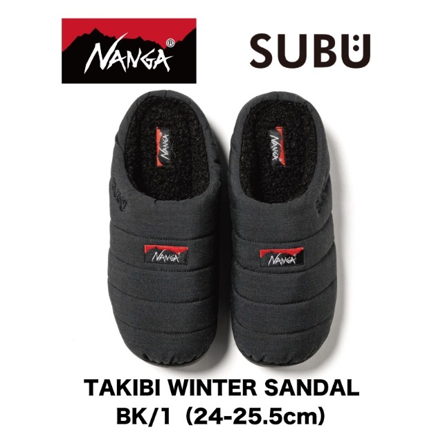 新品　NANGA×SUBU TAKIBI WINTER SANDAL　BK/1