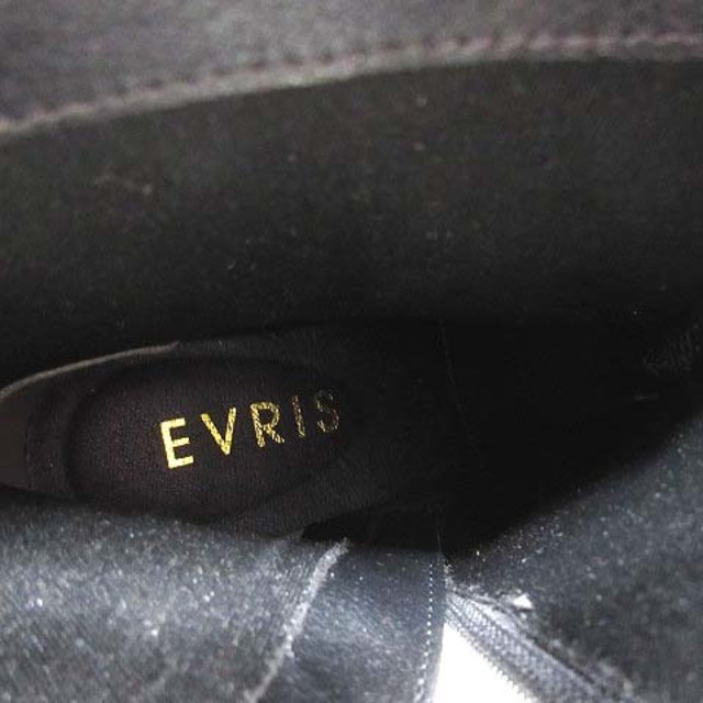 EVRIS(エヴリス)のエヴリス EVRIS 厚底 サイドジップ ショート ブーツ スクエアトゥ 黒 M レディースの靴/シューズ(ブーツ)の商品写真