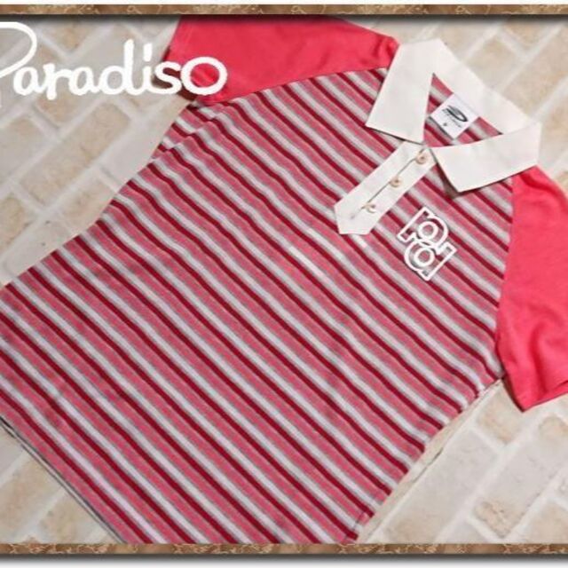 Paradiso(パラディーゾ)のパラディーゾ　ボーダー半袖ポロシャツ レディースのトップス(ポロシャツ)の商品写真