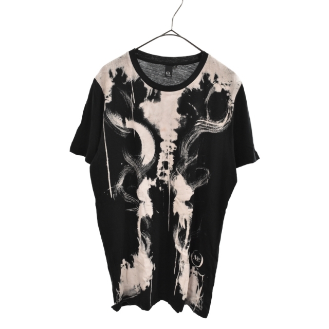 Alexander McQueen(アレキサンダーマックイーン)のAlexander McQueen アレキサンダーマックイーン フロントデザインTシャツ 半袖カットソー ブラック メンズのトップス(Tシャツ/カットソー(半袖/袖なし))の商品写真