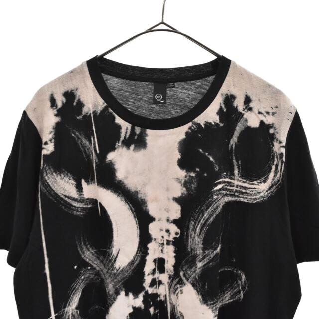 Alexander McQueen(アレキサンダーマックイーン)のAlexander McQueen アレキサンダーマックイーン フロントデザインTシャツ 半袖カットソー ブラック メンズのトップス(Tシャツ/カットソー(半袖/袖なし))の商品写真