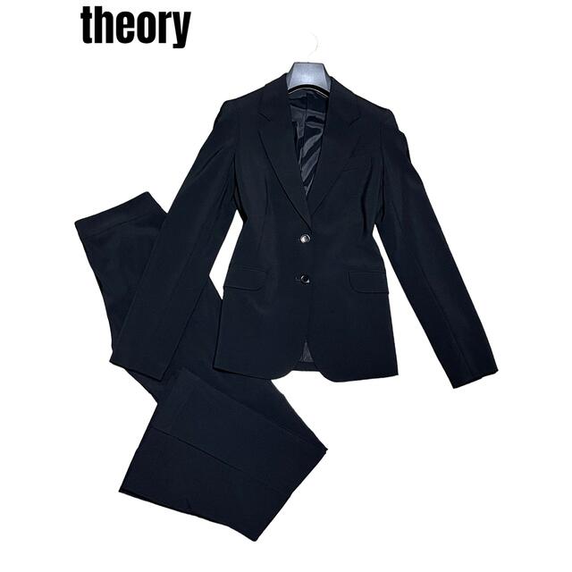 匿名発送 美品 theory パンツスーツ セットアップ ブラック サイズ2