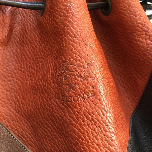 送料無用 IL BISONTE イル ビゾンテパッチワークバケツバッグ