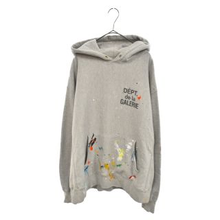 GALLERY DEPT. ギャラリーデプト LOGO PRINT PAINT HOODIE ロゴプリントペイントプルオーバーパーカー グレー(パーカー)