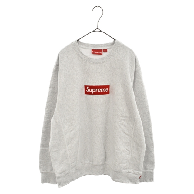 SUPREME シュプリーム 18AW Box Logo Crewneck ボックスロゴ クルーネックスウェットプルオーバー スウェットトレーナー グレー