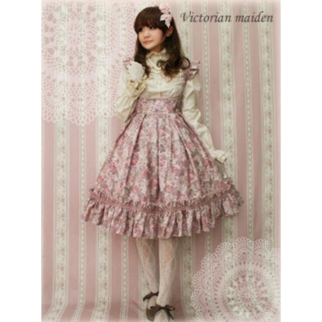 Victorian maiden(ヴィクトリアンメイデン)のエプロンフリルローズドレス レディースのワンピース(ひざ丈ワンピース)の商品写真