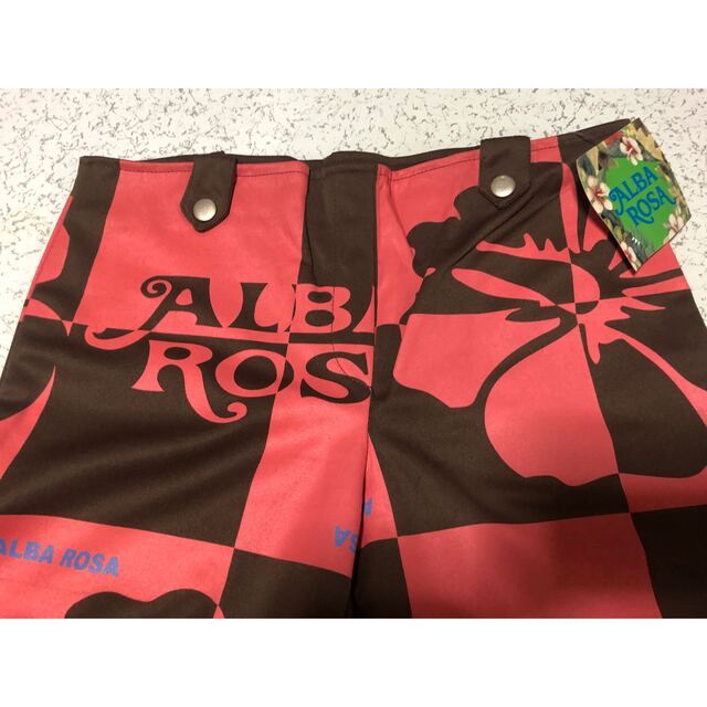 ALBA ROSA(アルバローザ)のアルバローザ ALBA ROSA 升目パンツ 茶色×濃ピンク レディースのパンツ(その他)の商品写真