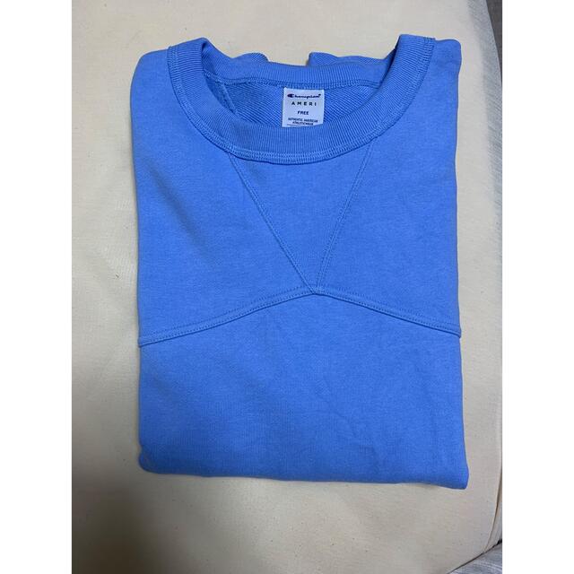 AMERI×Champion OVER SWEAT TOP ブルー 新作人気モデル noxcapital.de