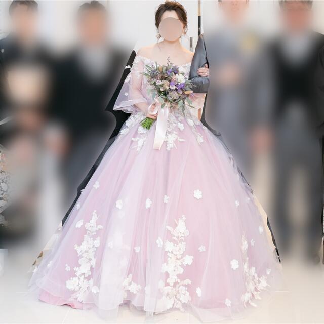 豪華ラッピング無料 YNS wedding カラードレス くすみピンク SR18346