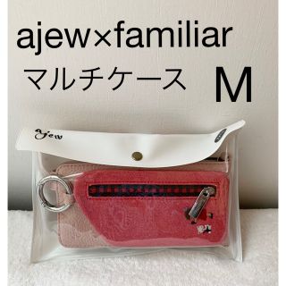 ファミリア(familiar)の 【新品】ajew×familiar マルチケース（M）ピンク (iPhoneケース)