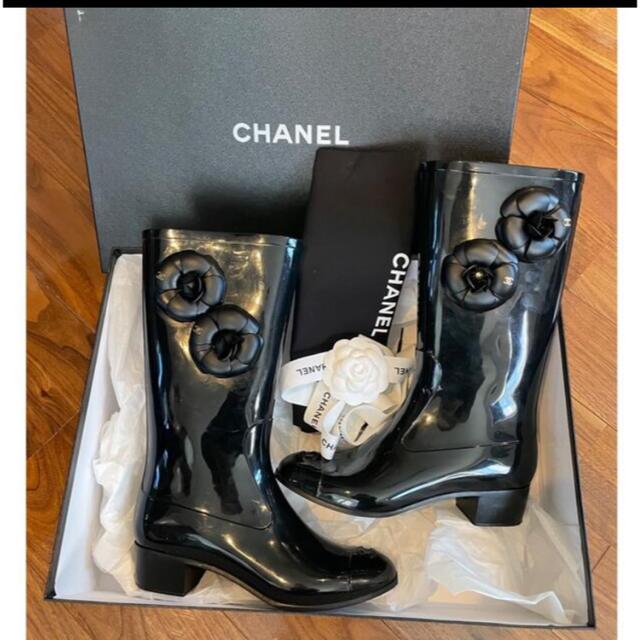 Aランク 未使用CHANEL カメリア レインブーツ 38 レッド | www.aosfiji.org