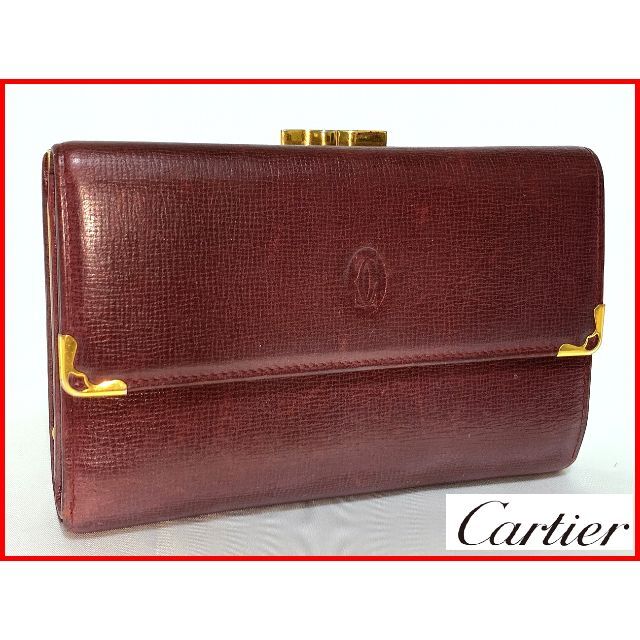 美品 Cartier カルティエ マストライン がま口 ２つ折 財布 10.17