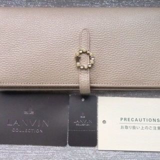 ランバンコレクション(LANVIN COLLECTION)の新品タグ付■ランバンコレクション■ヴェルネ フラップ牛長財布■ピンク￥17600(財布)