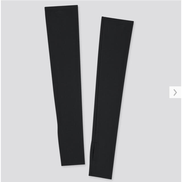 UNIQLO(ユニクロ)のユニクロ　エアリズム　アームカバー　ブラック　Lサイズ レディースのファッション小物(その他)の商品写真