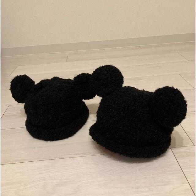 ミッキー風帽子【58㎝】 ハンドメイドのファッション小物(帽子)の商品写真
