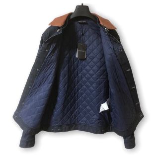 Emporio Armani - 新品 EMPORIO ARMANI 本革レザー×デニム 中綿