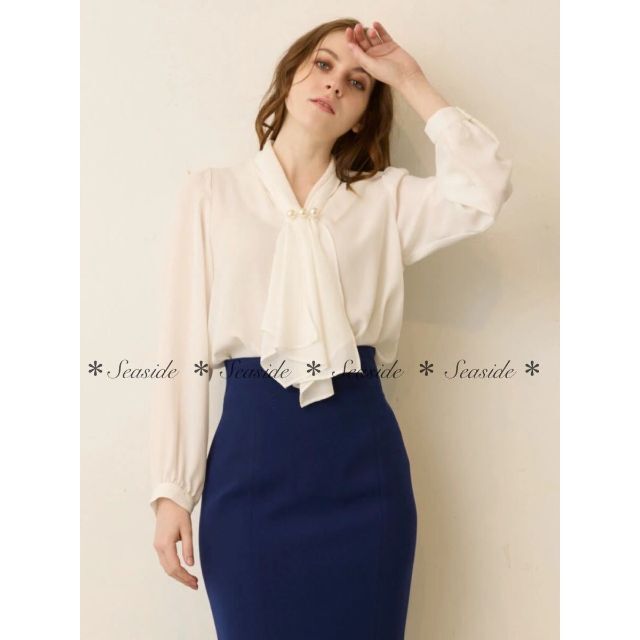 美品♡TONAL ボウタイブラウス 完売品 ホワイト トーナル アナイ