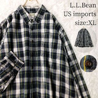 エルエルビーン(L.L.Bean)のUS輸入古着 エルエルビーン ネルシャツ タータンチェック ドレスゴードン XL(シャツ)