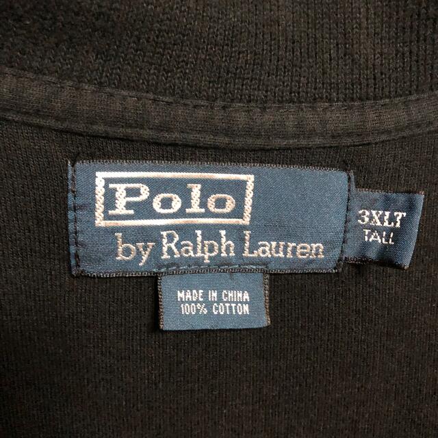 POLO RALPH LAUREN(ポロラルフローレン)のブラック 黒 ラルフローレン 3XL ハーフジップ スウェット トレーナー 古着 メンズのトップス(スウェット)の商品写真