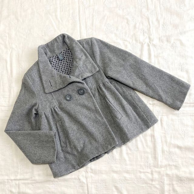 ZARA KIDS(ザラキッズ)のZARA ザラ★ウール混コート スタンドカラー グレー 5-6 118cm キッズ/ベビー/マタニティのキッズ服女の子用(90cm~)(コート)の商品写真