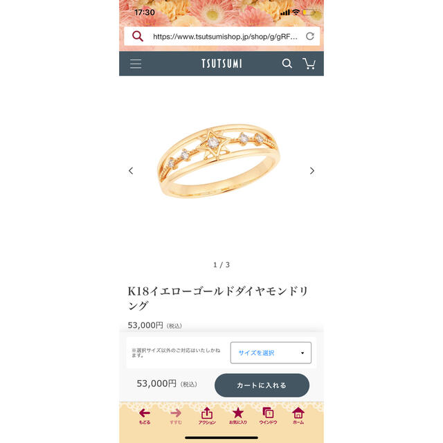 JEWELRY TSUTSUMI(ジュエリーツツミ)の早い者勝ち♡保証書付美品♪ウィンターコレクションK18ダイヤモンドリング レディースのアクセサリー(リング(指輪))の商品写真