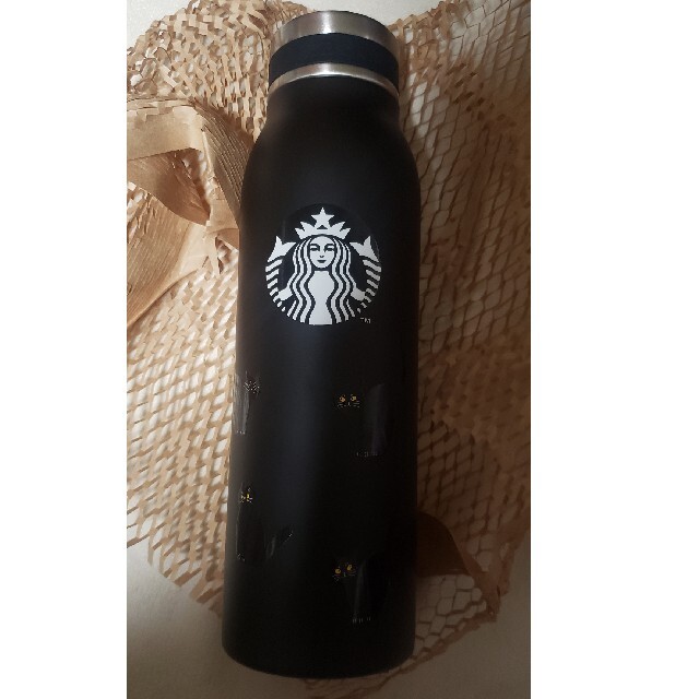 Starbucks Coffee(スターバックスコーヒー)の【新品送料込】ハロウィン2022ステンレスボトルキャット インテリア/住まい/日用品のキッチン/食器(タンブラー)の商品写真