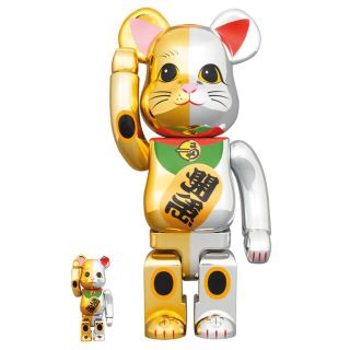 ベアブリック(BE@RBRICK)のBE@RBRICK 招き猫 千万両 金×開運 銀 100％ & 400％(その他)