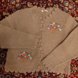 グリモワール(Grimoire)のヴィンテージ＊お花の刺繍　カーディガン(カーディガン)