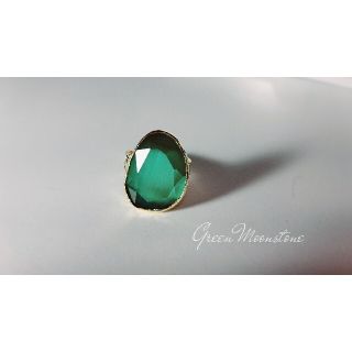 新入荷☆『Green Moonstone』のひとめぼれ天然石リング(リング(指輪))