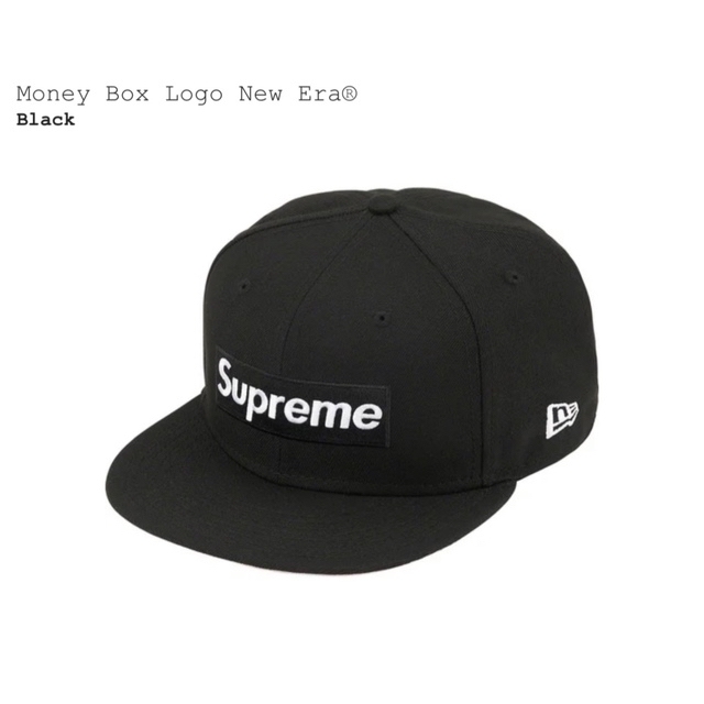 Supreme Money Box Logo New Era Blackメンズ