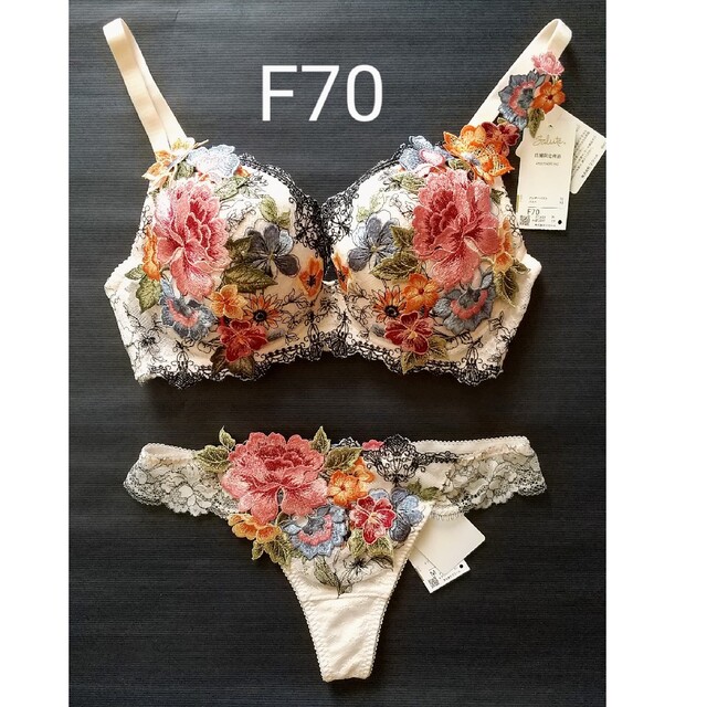 ワコールsaluteサルート59店舗限定F70&ソングMフォークロア 色PI
