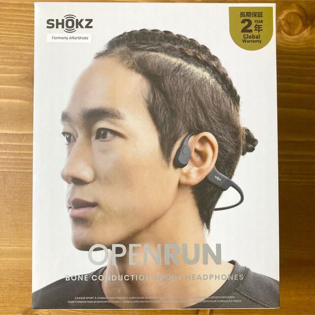 新品未使用　SHOKZ 骨伝導イヤホン OPENRUN BLACKスマホ/家電/カメラ