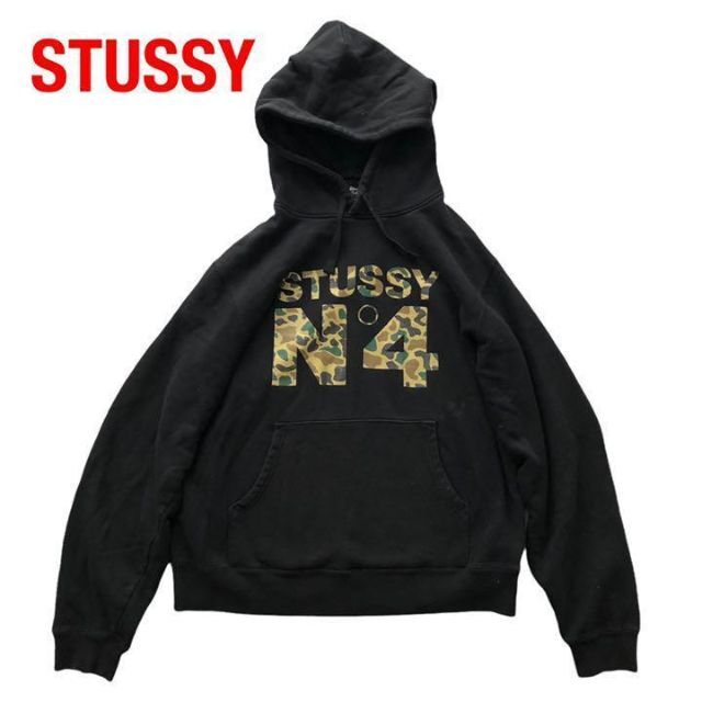 STUSSYステューシー　スウェットパーカー　カモフラ迷彩N４　N°4